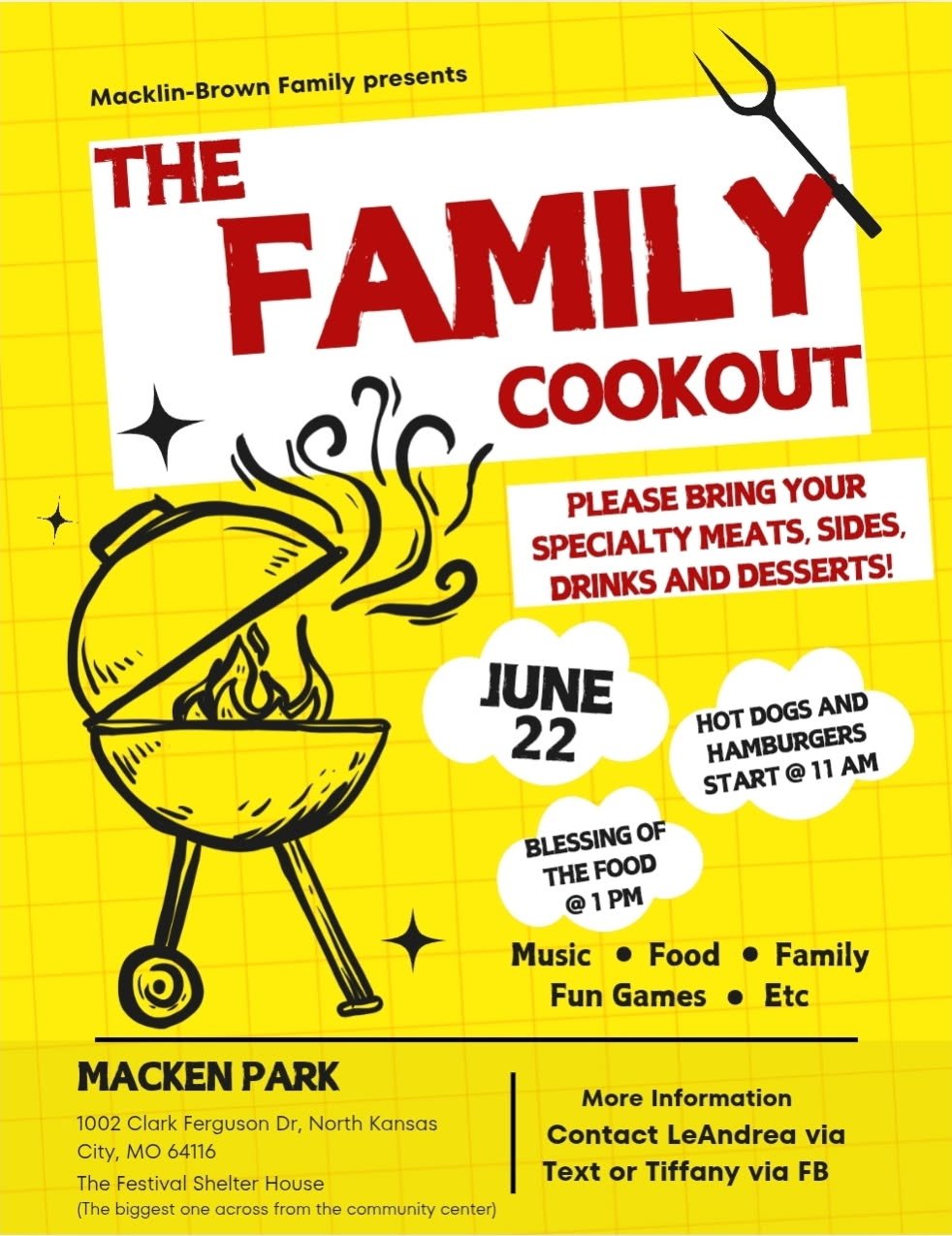 Family Cookout Flyer